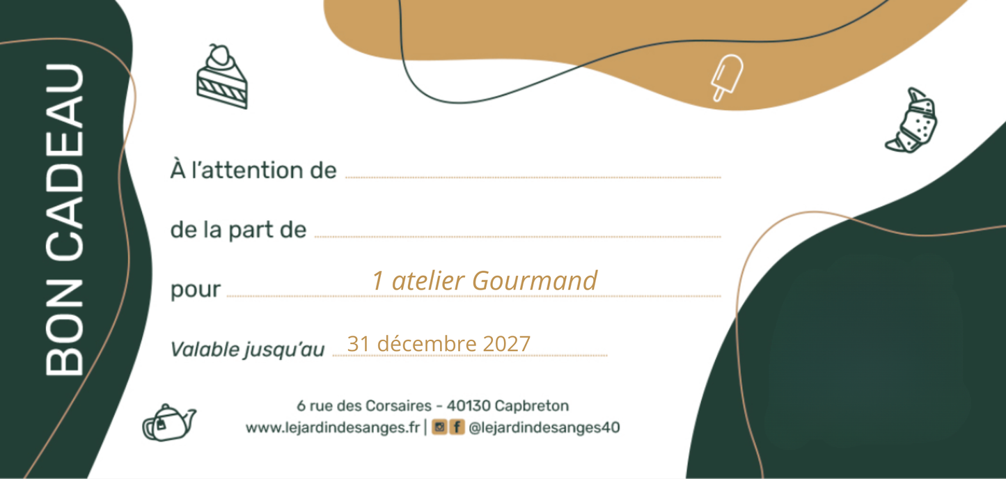 Bon Cadeau Atelier Gourmand