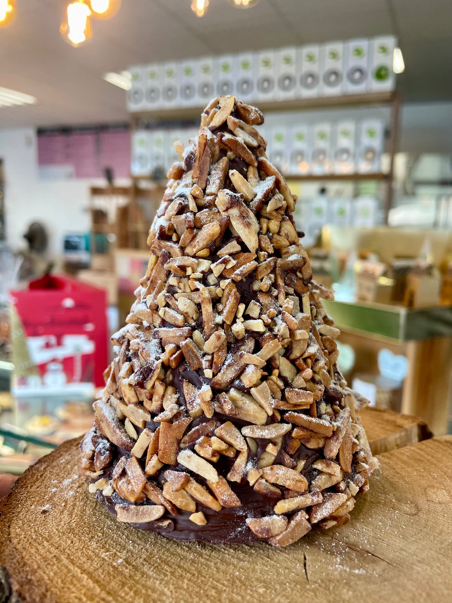 Sapin de Noël Chocolat & Amandes Caramélisées